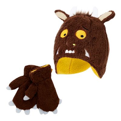 The Gruffalo Brown 'Gruffalo' hat and mittens set